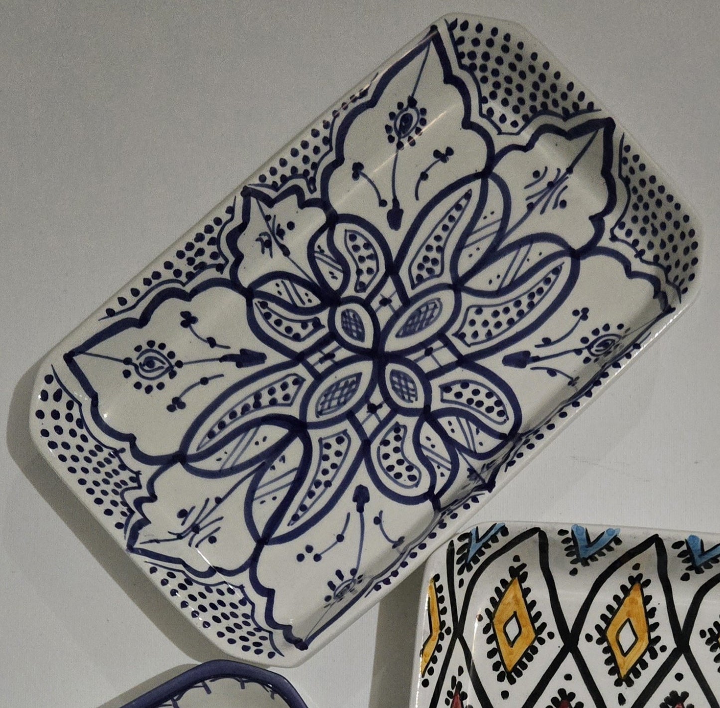 Handmade Rectangular Ceramic Plate 25cm