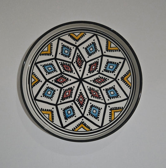 Handgefertigter runder Keramikteller 20 cm