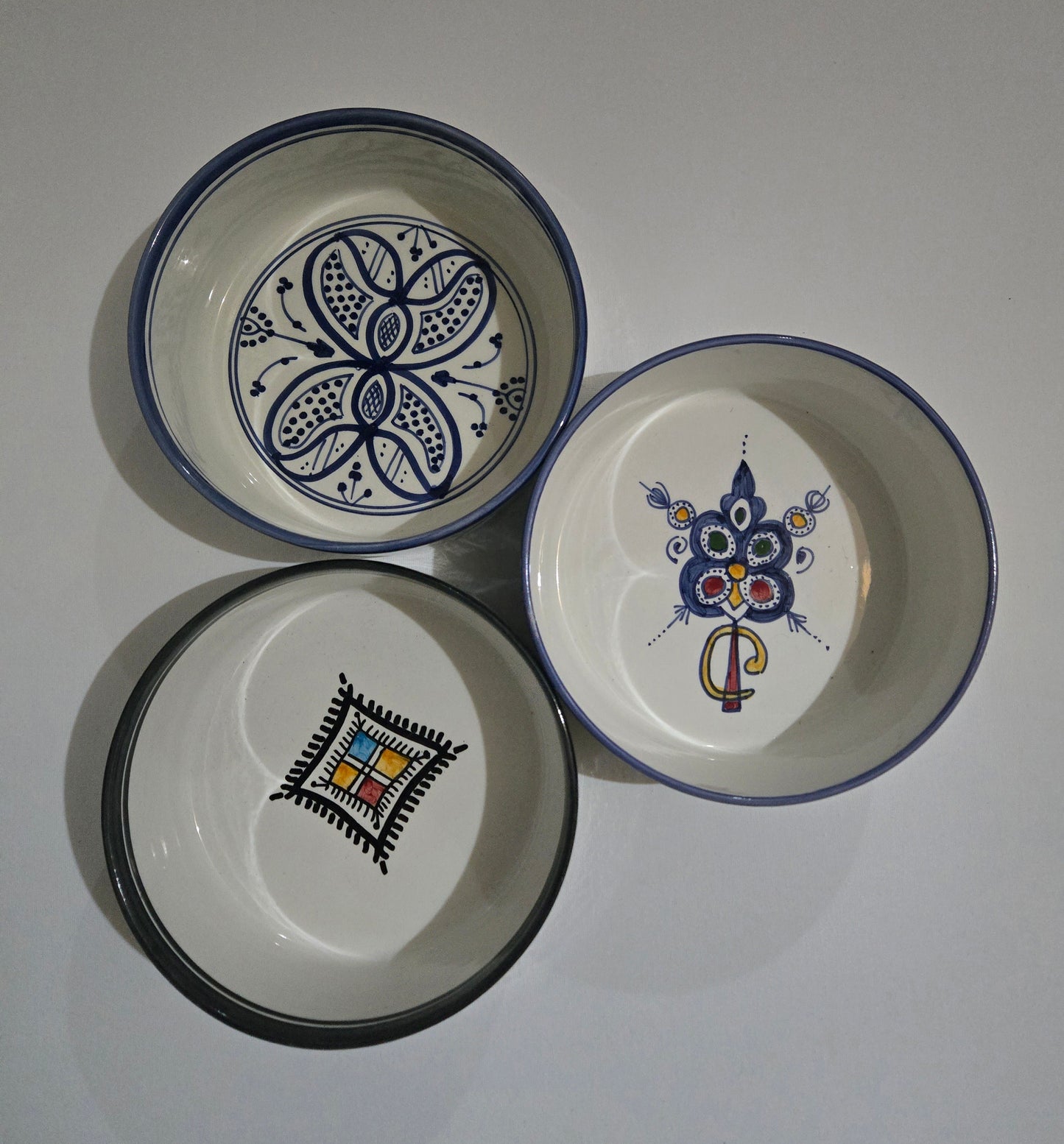 Handgefertigte Salatschüssel aus Keramik, 24 cm