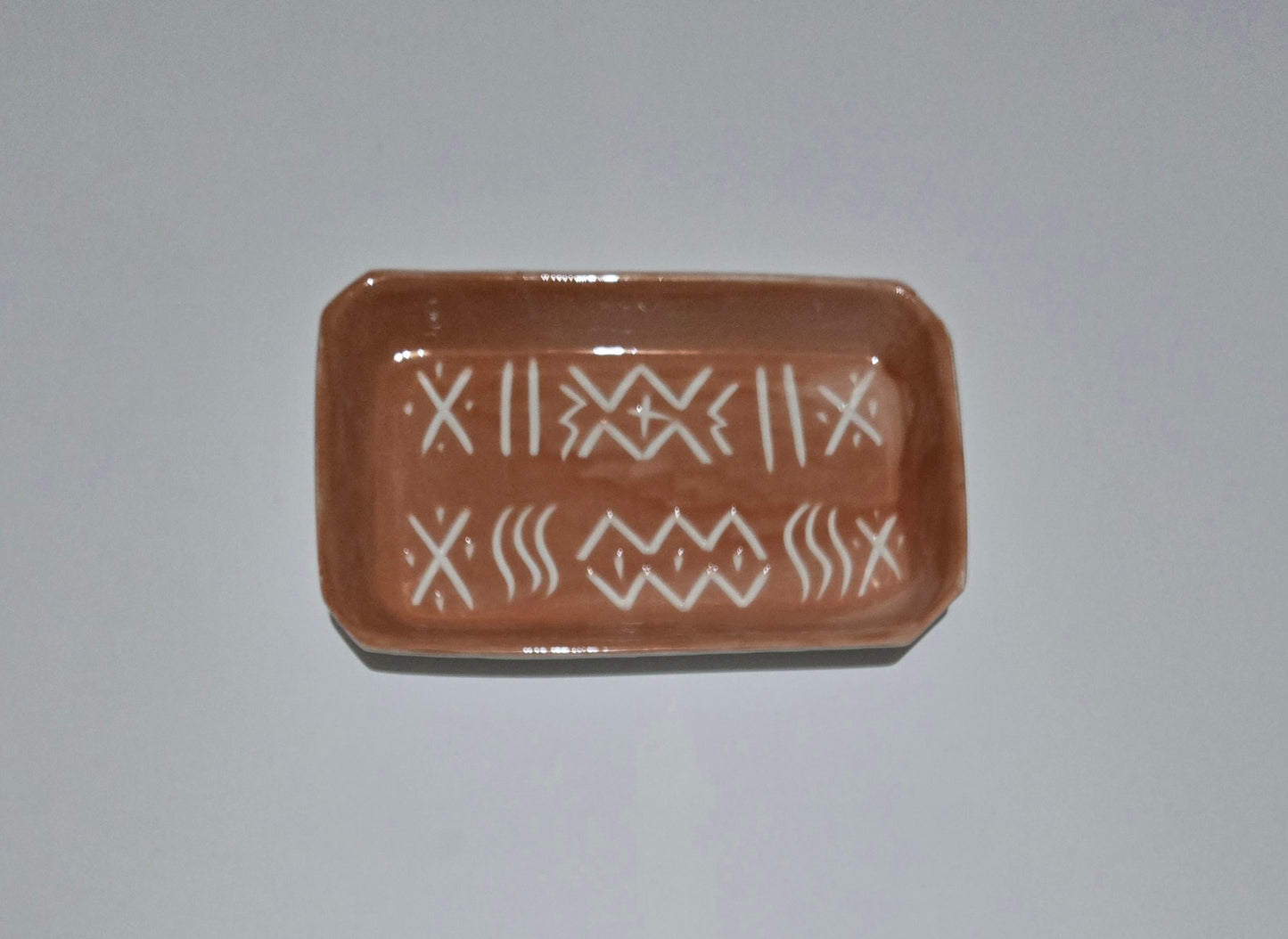 Handmade Rectangular Ceramic Plate 25cm