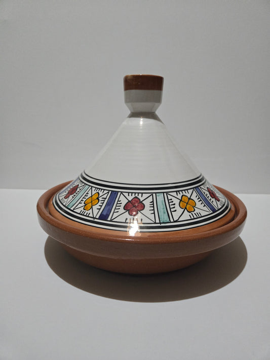 Handgefertigter Marokkanischer Keramik-Tajine – Traditionelles Koch- und Serviergefäß