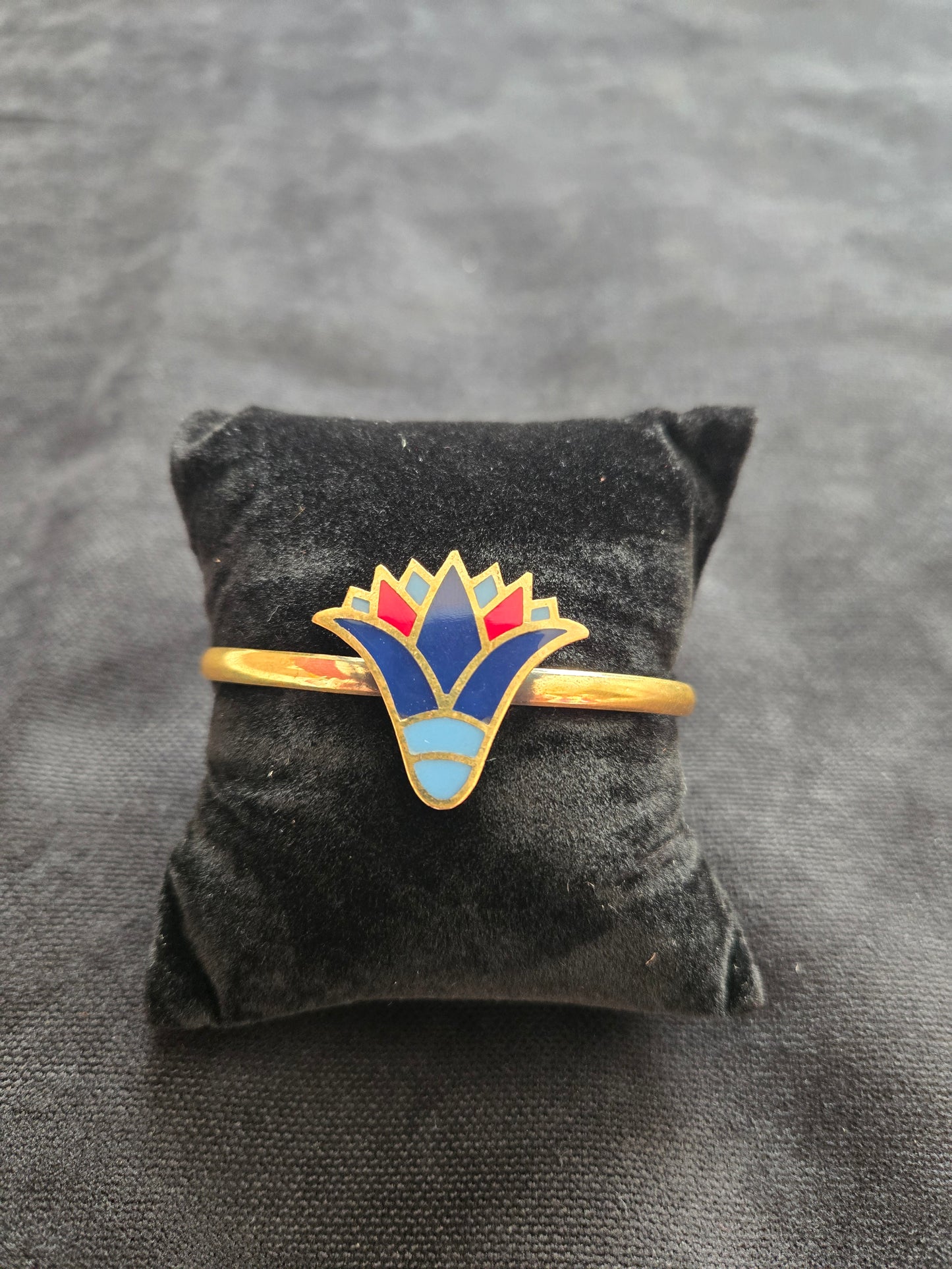 Ancient Egyptian Lotus Center Jewelry Set – Copper Bracelet & Ring