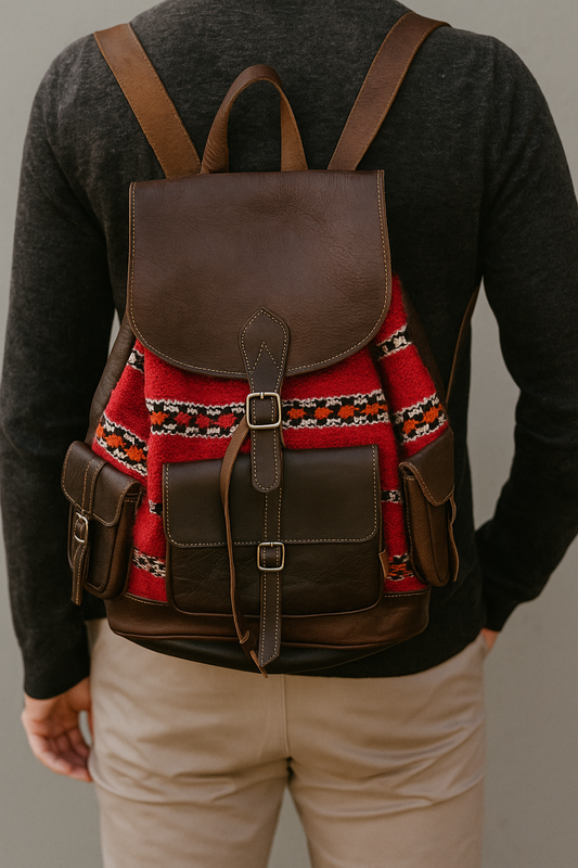 Handgefertigter Lederrucksack