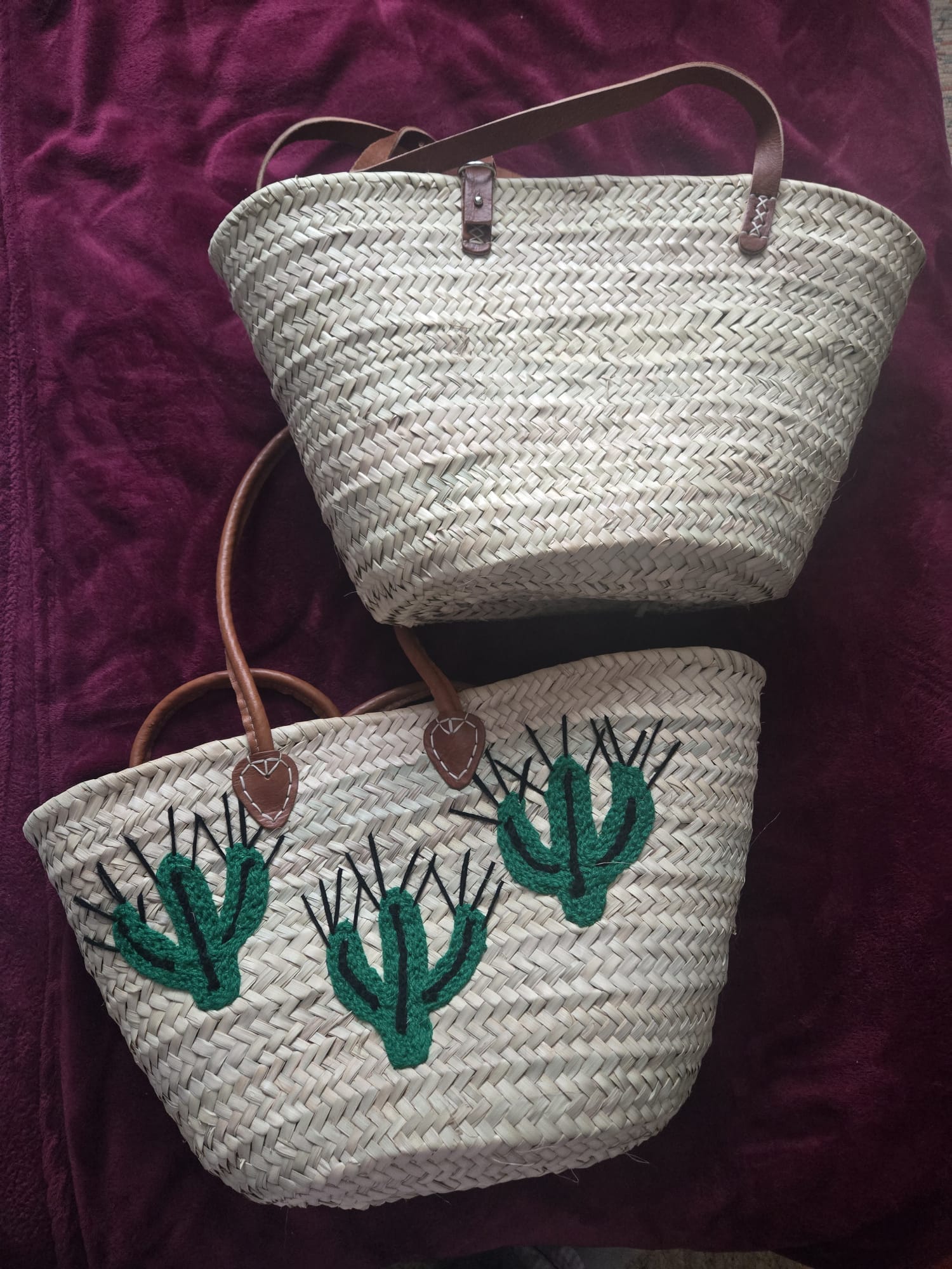 Palmblatt Tasche Damen handgeflochten Sommer Korbtasche