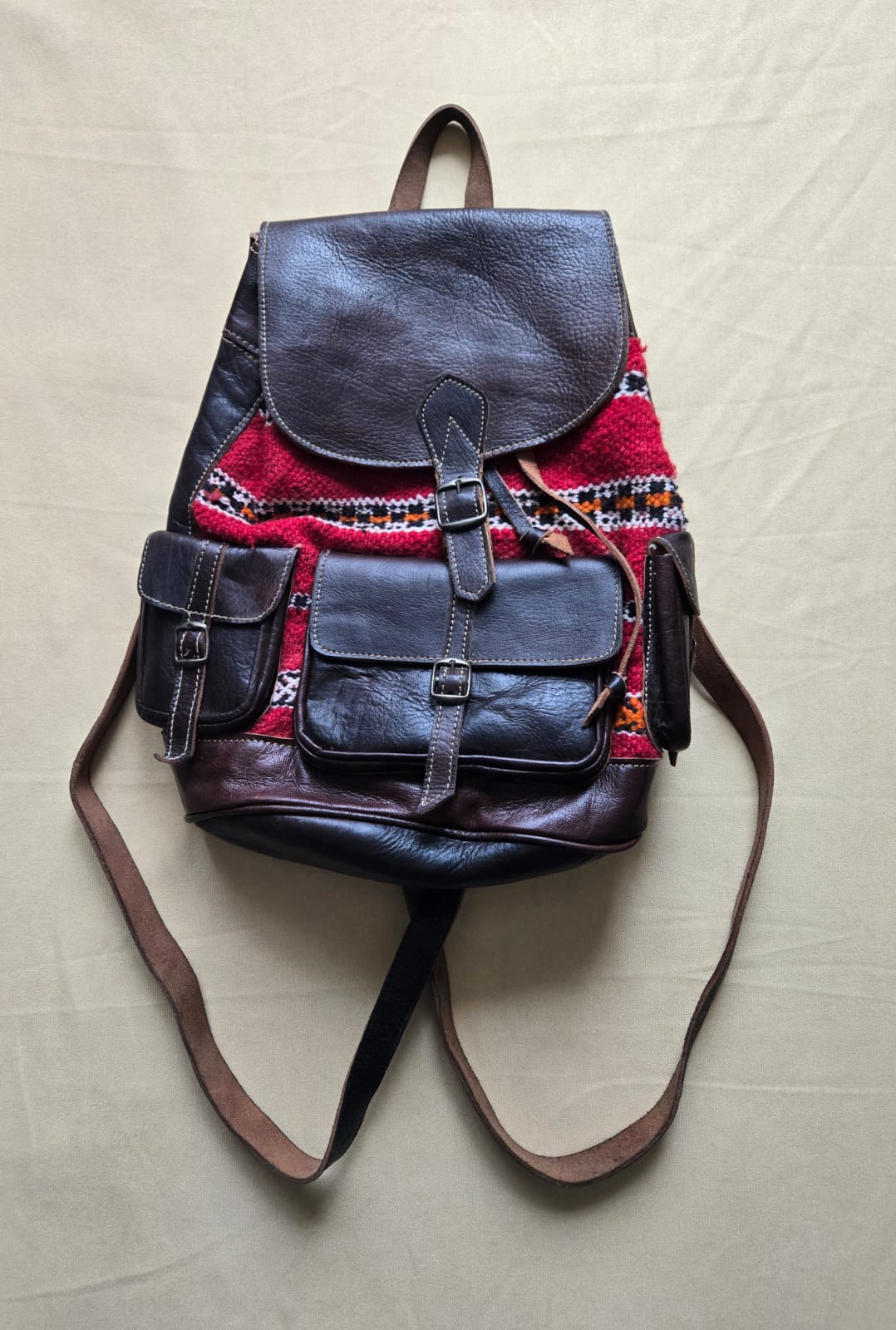 Handgefertigter Lederrucksack