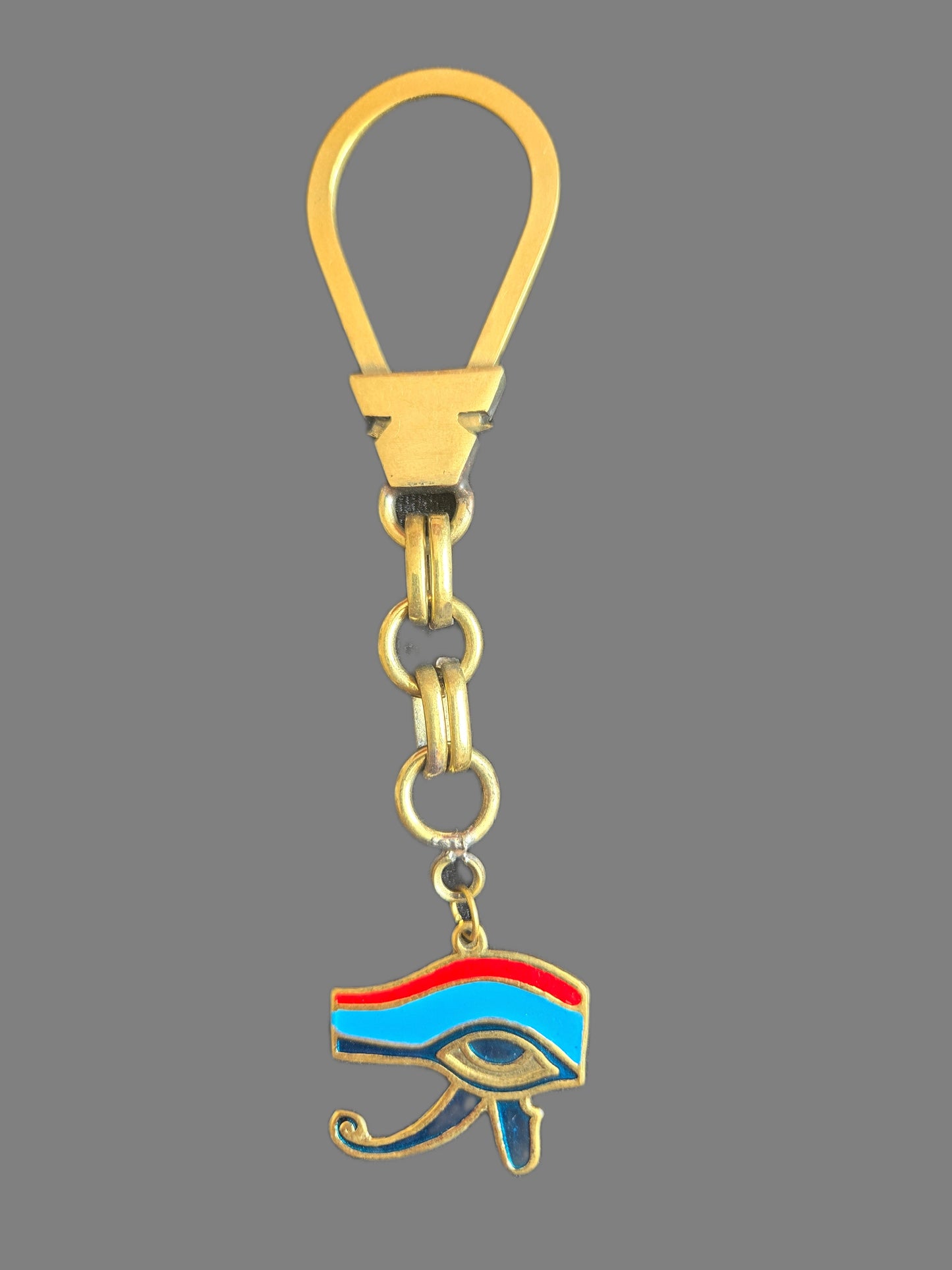 Horusauge Schlüsselanhänger — Türkis, Rot & Blau 𓂀