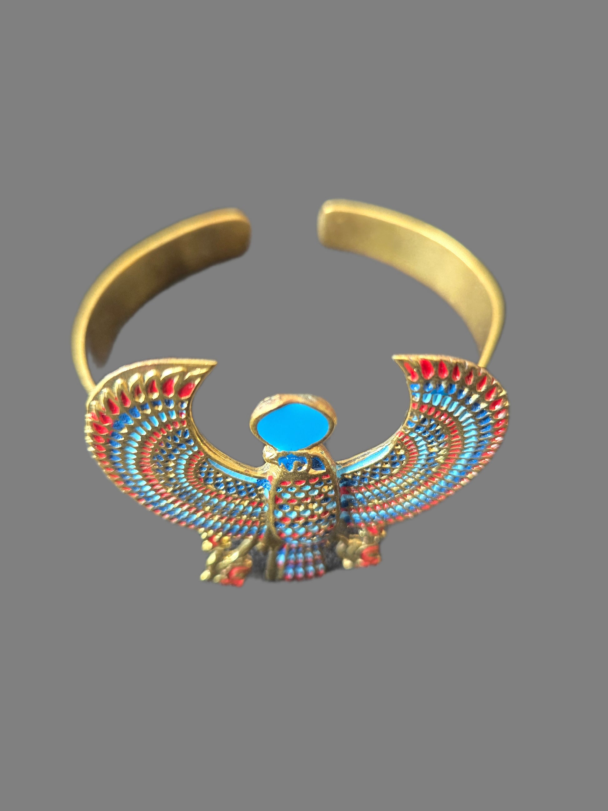 Horus Armband aus messing Türkis